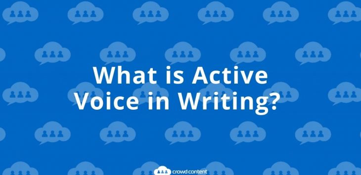 Cover image for a blog post explaining what active voice is in writing.
